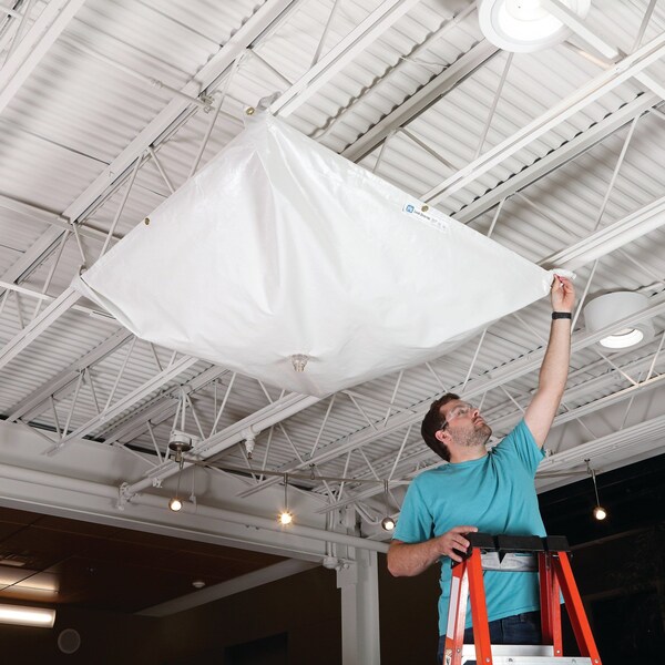 New Pig Roof Leak Diverter Tarp - 10' X 5', Clear Vinyl, For Temporary Roof Leak Protection