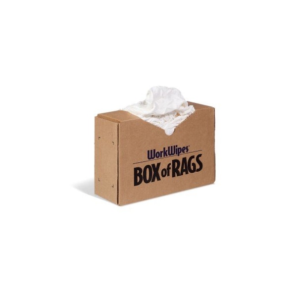 Wopes Rag Workwipes New White 100% Cotton Rags in Box 1 box WIP595 | Zoro