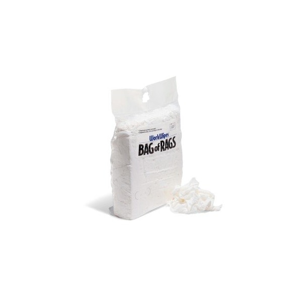 Wopes Rag Workwipes New White 100% Cotton Rags in Bag 1 bag WIP596 | Zoro