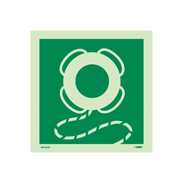 Imo Label O2 Nmc Symbol Life Buoy With Line Imo Label, IMO203R IMO203R | Zoro