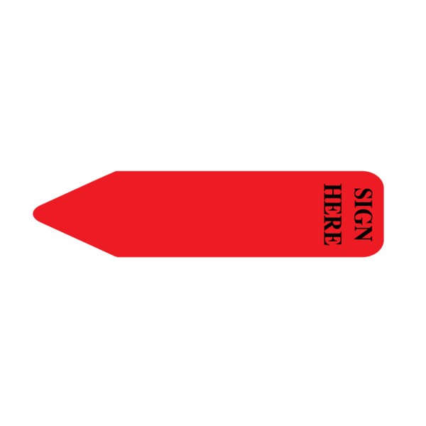 Nevs Labeling Flag - Imprinted - Sign- Red - Re Fill - 9/16