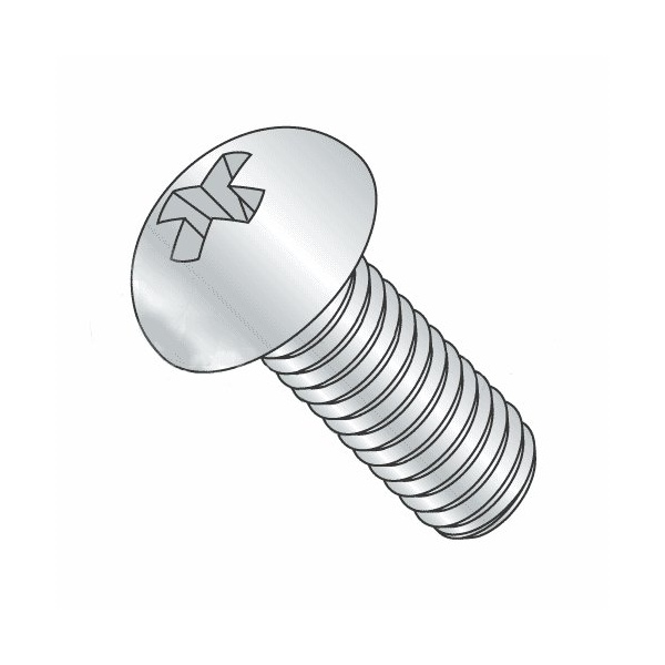 Newport Fasteners #6-32 x 3 in Phillips Round Machine Screw, Zinc ...