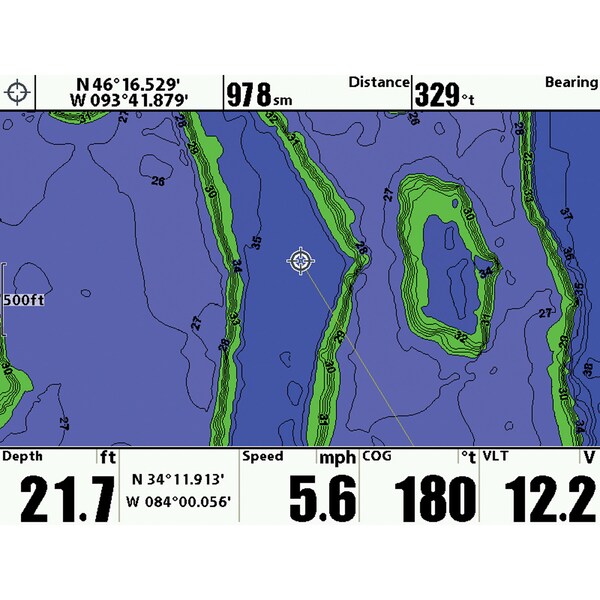 Lakemaster Humminbird Lakemaster Digital Plus with Satellite Overlay GPS Map  Card - Midsouth TX/OK/AR/LA/MS 600009-8
