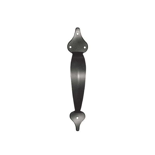 Galvanized Rounded Handle Nuvo Iron BLACK GALVANIZED STEEL GATE PULL HANDLE GHW10 | Zoro