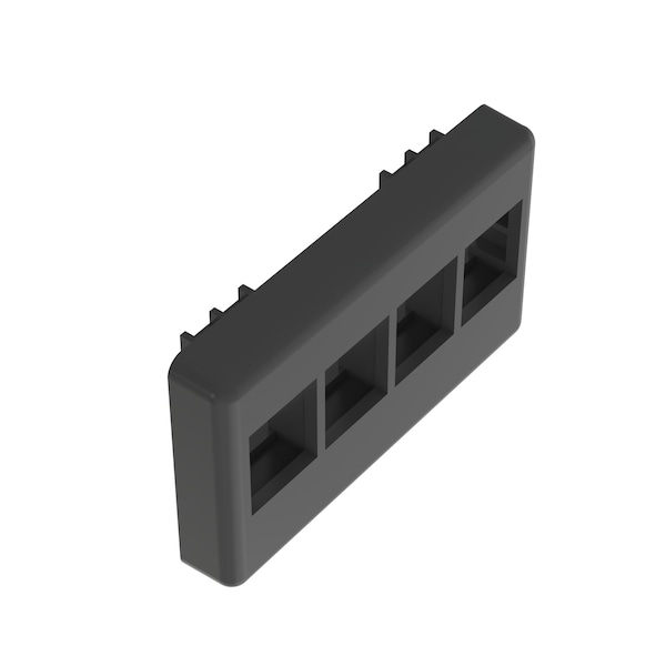 Panduit 4-Port, Modular Furniture Faceplate NK4MFBL | Zoro
