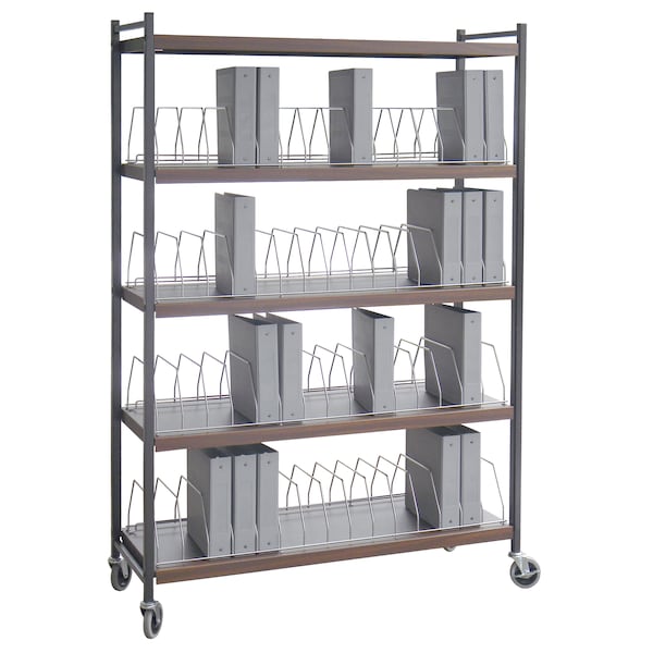 Omnimed Extra Wide Vertical Open Chart Rack 4 Shelves 60 Binder ...