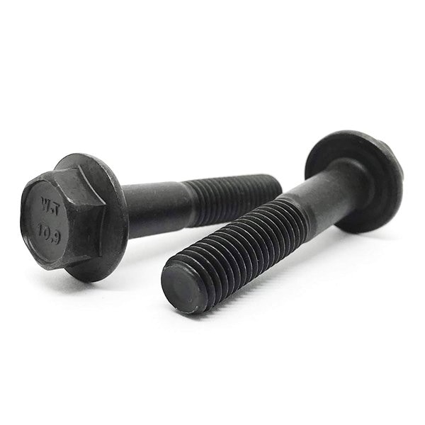FastenerHQ M12-1.75 Grade 10.9 Metric Flange Bolts – Black Phos & Oil – Choose Length & Quantity