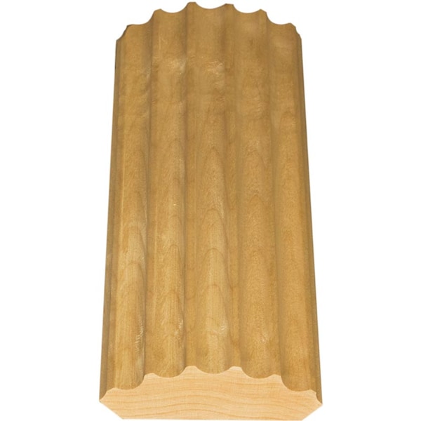 Osborne Wood Products Inc 69 72hm 98 95 72 X 2 1 2 X 3 4 Fluted Cabinet Corner Molding In Hard Maple Zoro Com