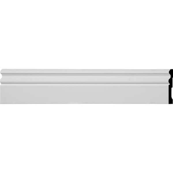 Ekena Millwork Baseboard Molding, 12 in L, 4-13/16 in H, Factory Primed ...