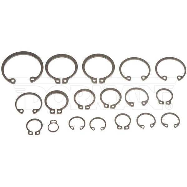Motormite External Retaining Ring Assortment-1/4 I, 49899 49899 | Zoro
