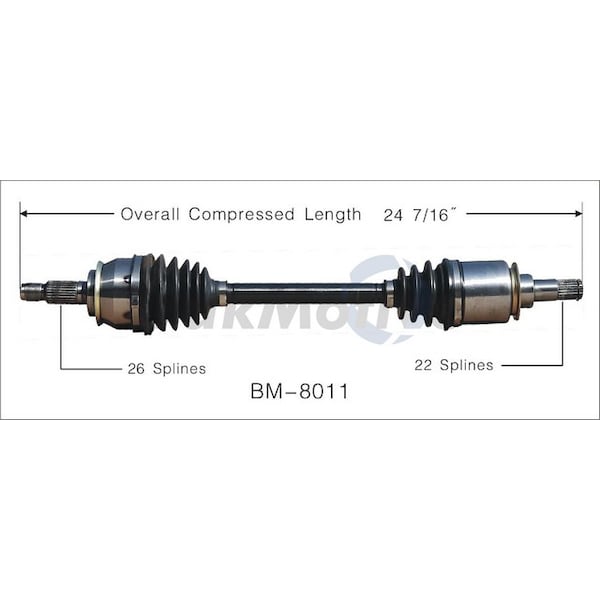 SurTrack SN-8011 CV Axle Shaft SurTrack SN-8011 CV Axle Shaft