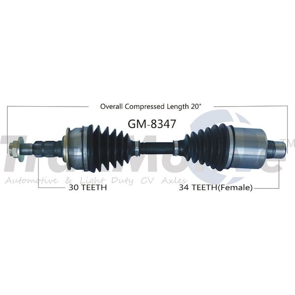 Surtrack Axle Cv Axle Shaft, Gm-8347 GM-8347 | Zoro