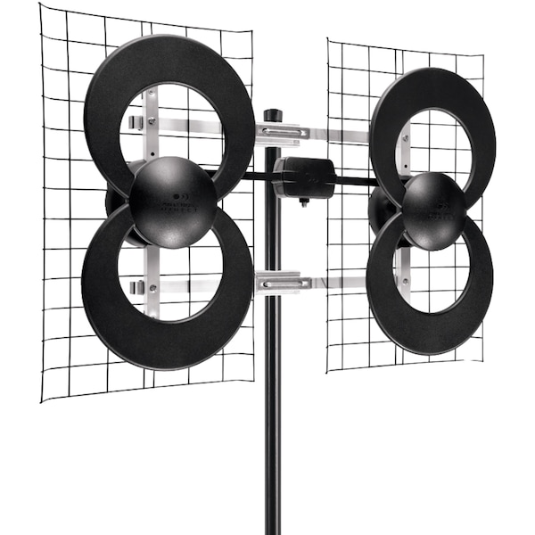 Antennas Direct ClearStream 4 Quad-Loop UHF Outdoor Antenna with 20 ...
