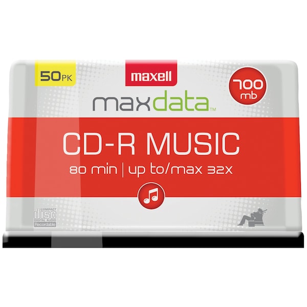 Maxell Digital 80-Minute Music CD-R 50pcs Spindle 625156 - CDR80MU50PK