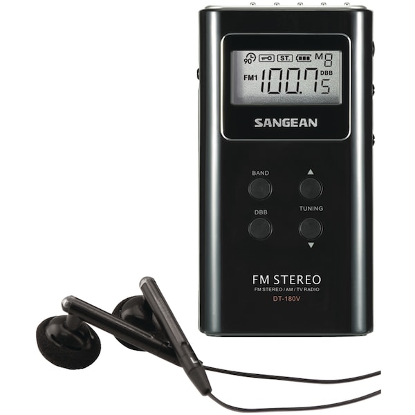 Sangean Pocket AM/FM Digital Radio DT180BLK | Zoro