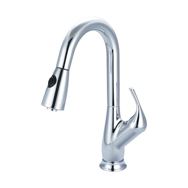 Pioneer Industries Single Handle Pull-Down Kitchen Faucet, Compression ...