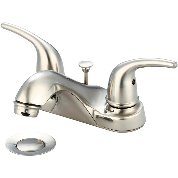 PVD Brushed Nickel Finish Olympia Faucets L-7372-BN Two Handle Lavatory Widespread Faucet PVD Brushed Nickel Finish Olympia Faucets L-7372-BN Two Handle Lavatory Widespread Faucet