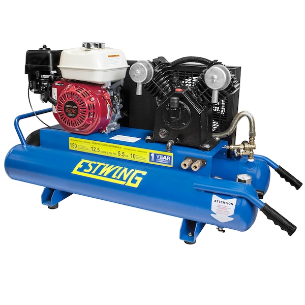 Estwing E10GCOMP 10 Gallon 5.5 HP Portable Gas-Powered Twin Stack Air ...