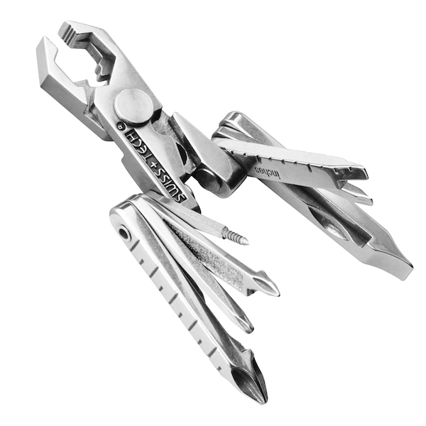 Prime-Line SWISS+TECH Stainless Steel 19-in-1 Key Chain Multi Tool