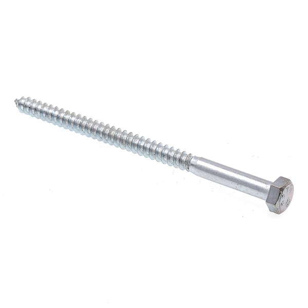 Prime-Line 9055990 Hex Lag Screws – 5/16 X 6, A307 Grade A Zinc Plated Steel, 25-Pack A307 Grade Lag Screw