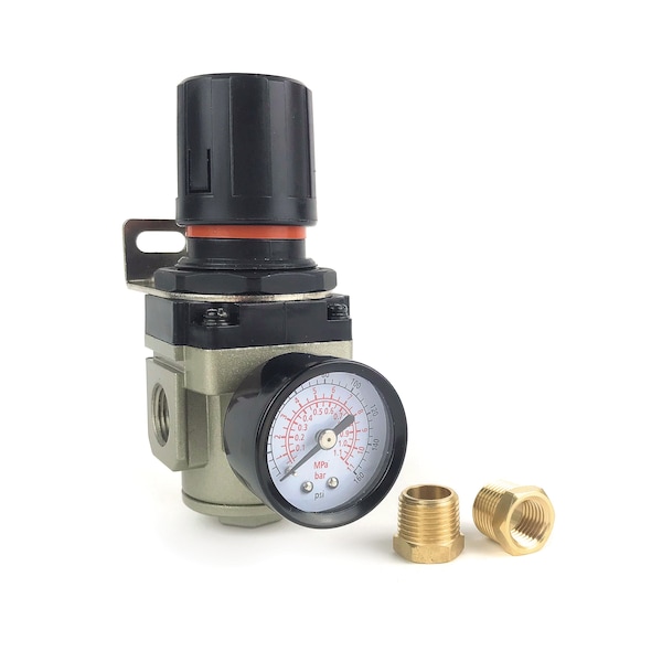 Compressor Regulator R38 Primefit Intermediate Air Regulator with Gauge, 3/8 in NPT R3802G | Zoro