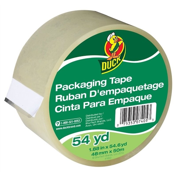 Duck 240408 Standard Packaging Tape, 1.88 x 54.6 Yards, Clear