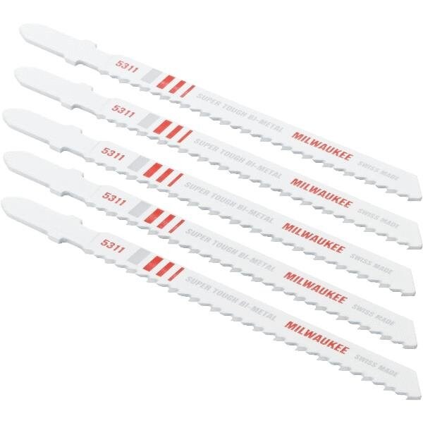 MILWAUKEE Jig Saw Blades - BI-METAL 10T 4-1/8" Length 5-Pack (Part #48-42-2310) - View #10