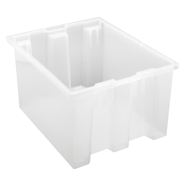 Quantum Storage Systems Stack & Nest Storage Tote, 9 gal, Clear ...