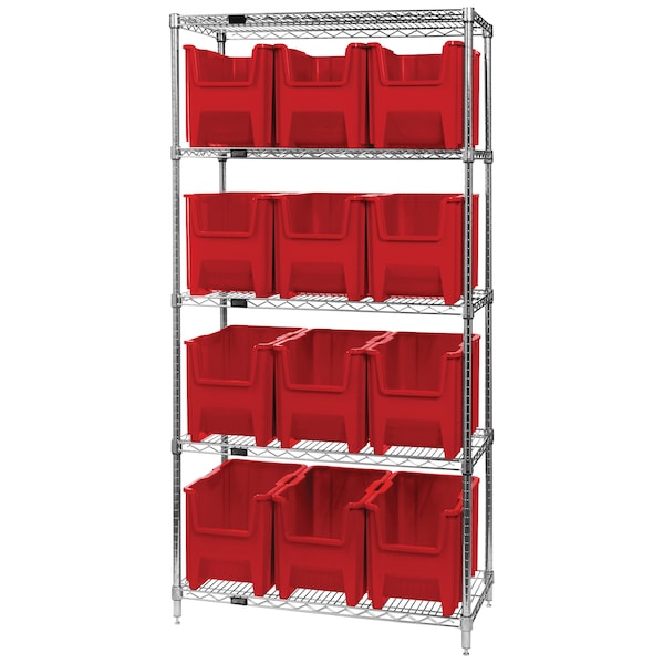Quantum Storage Systems Giant Stack Container Wire Shelving Systems WR5 ...