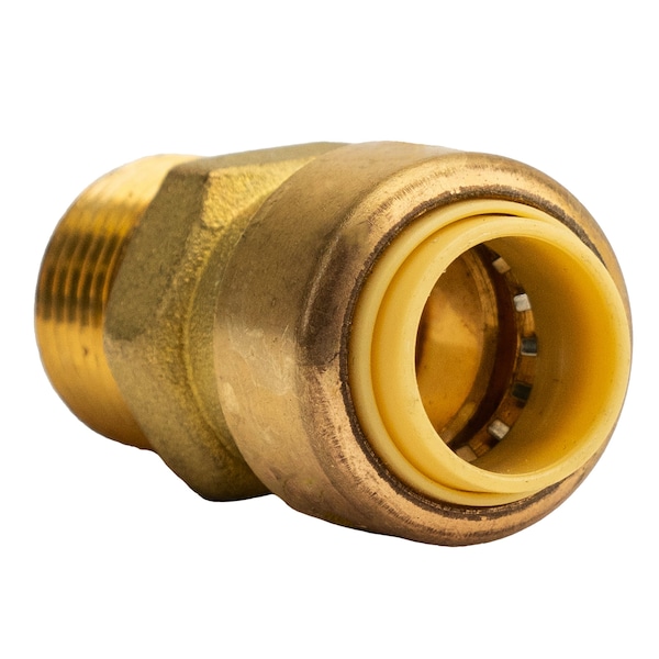 Quickfitting 3/8in Push-to-Connect x 3/8in MNPT Brass Male Straight ...