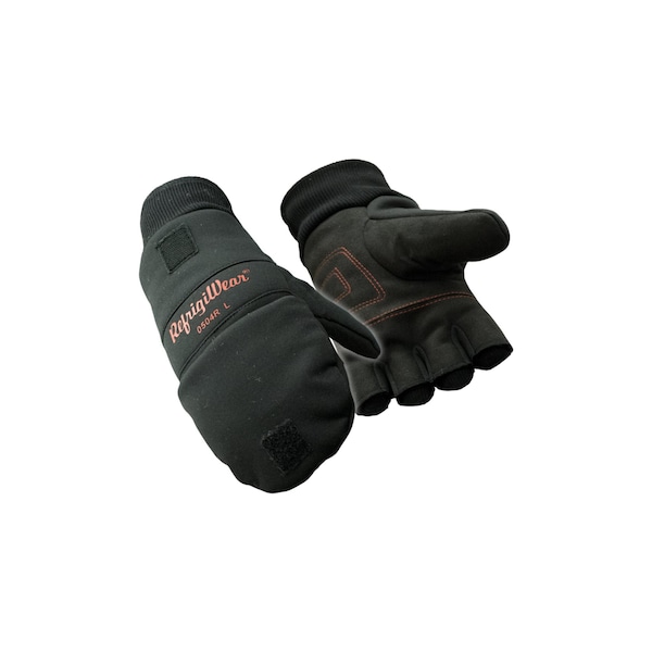 Refrigiwear Cold Protection Mitt Gloves, Synthetic Suede Leather Palm, Fiberfill/Double Foam/Tricot Lining, XXL 0504RBLK2XL - main