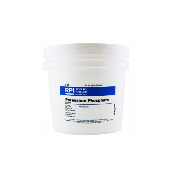 Rpi Potassium Phosphate, Dibasic, Anhydrous, 3 KG P41425-3000.0 | Zoro