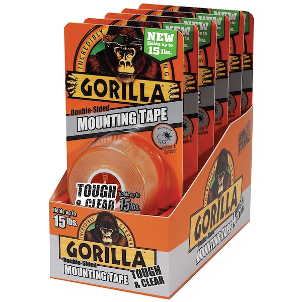 Gorilla Glue 1x60 Tough & Clear Mounting Tape Roll 6065001
