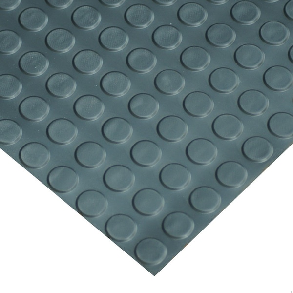 Rubber-Cal Coin-Pattern Thermoplastic Flooring - 3.5mm x 36 in x 6ft - Black 03-R273-36-BK-06 - main