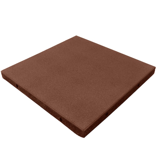 Rubber-Cal Eco-Safety Interlocking Playground Tiles - 2.5 x 19.5 x 19.5 inch - 2 Pk - 5.2 Sq.Ft. - Terra Cotta 04-126-TC-2PK - main