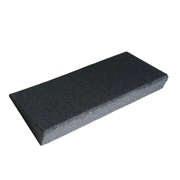 Rubber-Cal "Eco-Safety" Ramp 2.5 in. T x 6 in. W x 19.5 in. L - Coal - 1 Pack 04-127-CO-1pk - main