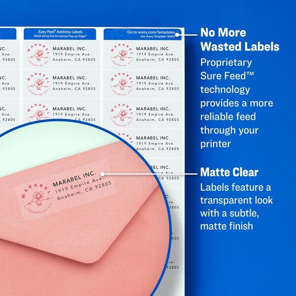 Avery AVE8662 $27.50 Label, Ezpeel, Inkjt, 1.5X4, Cl 350PK ...