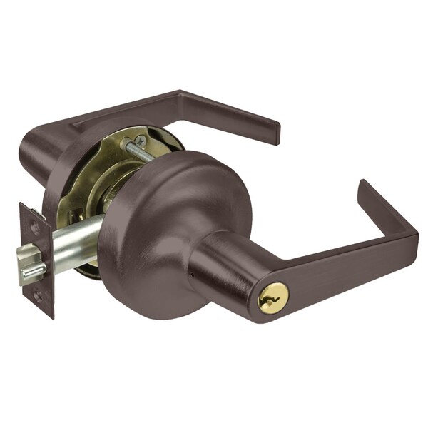 Lawrence Heavy Duty Grade 2 Cylindrical Lever Door Handle – Entrance Keylock, Non-Handed, Oil Rubbed Bronze Finish (Commercial Or Residential)