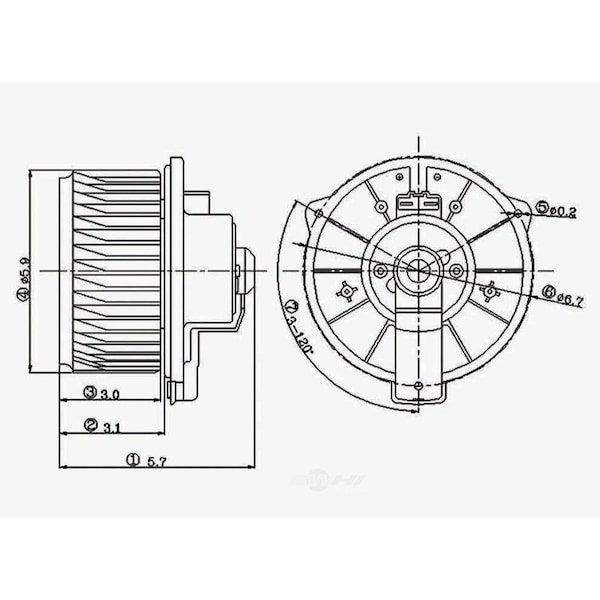 Global Parts Distributors Blower Motor, 2311528 2311528 - main