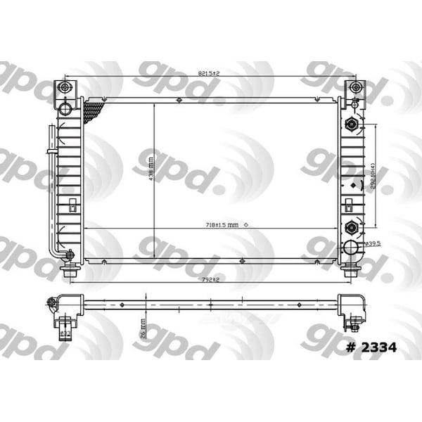 Global Parts Distributors Radiator, 2334C 2334C - main