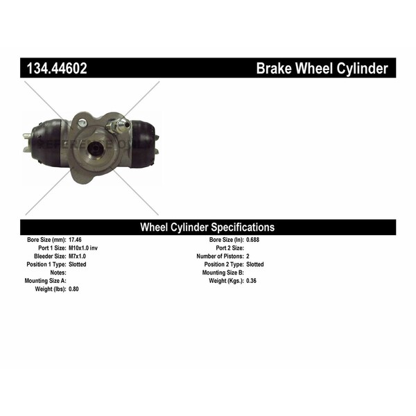 Drum Brake Wheel Cylinder-Premium Wheel Cylinder-Preferred Rear Right Centric Drum Brake Wheel Cylinder-Premium Wheel Cylinder-Preferred Rear Right Centric