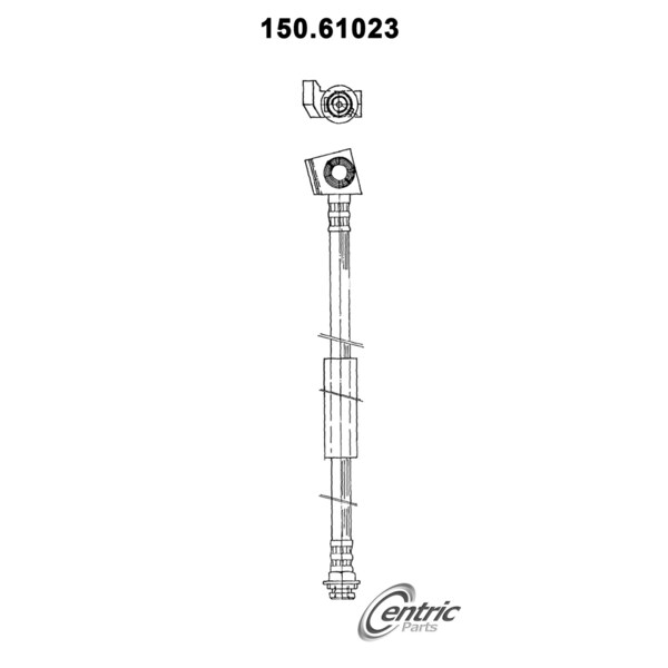Centric Parts Brake Hydraulic Hose - Front Left, 150.61023 150.61023 - main