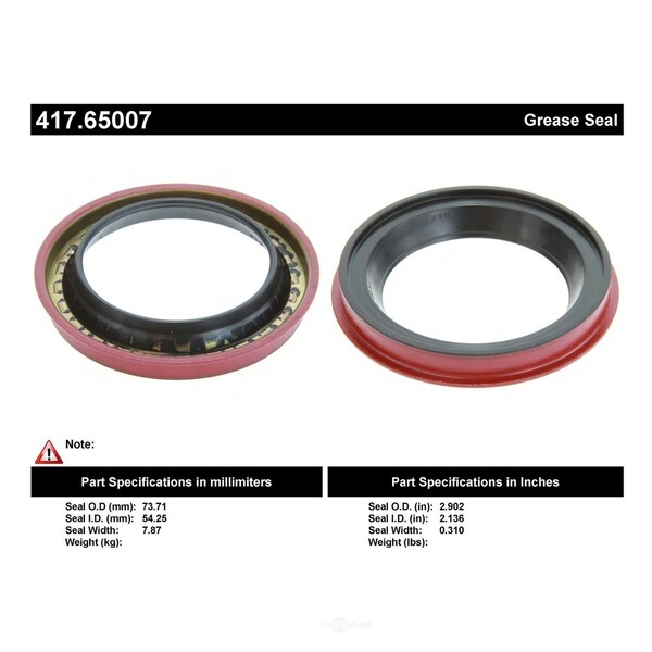 Centric 417.76000 Premium Oil Seal Centric 417.76000 Premium Oil Seal