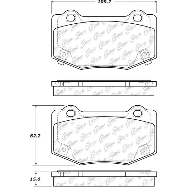 Centric Parts Disc Brake Pad Set, 104.17180 104.17180 - main