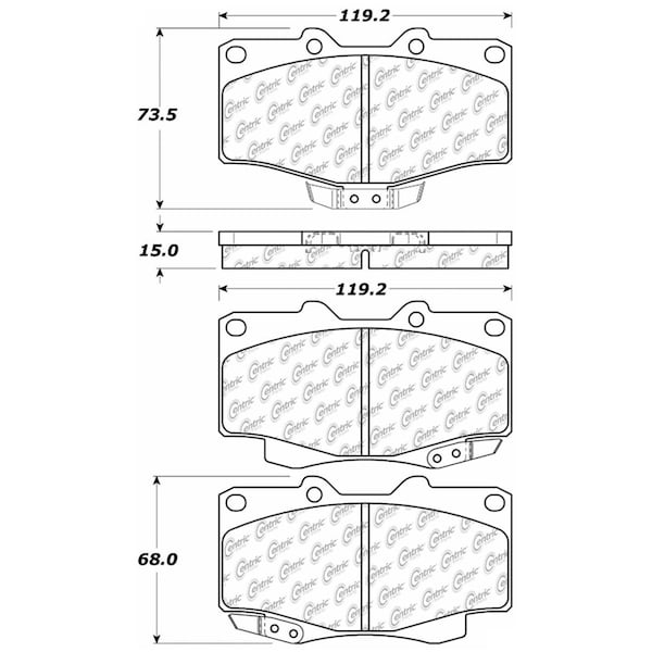 Centric Parts Disc Brake Pad Set, 105.04100 105.04100 - main
