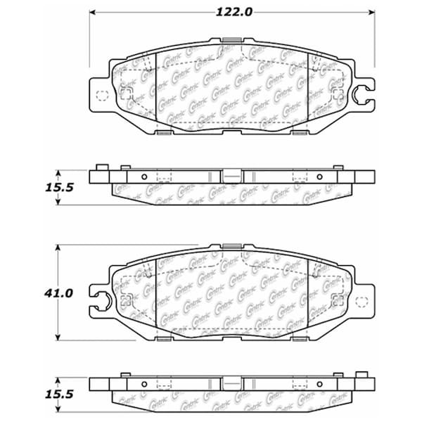 Centric Parts Disc Brake Pad Set 1993-2000 Lexus LS400, 105.06130 105.06130 - main