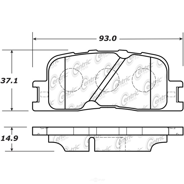 Centric Parts Disc Brake Pad Set 2001-2003 Toyota Highlander 2.4L 3.0L, 105.08851 105.08851 - main