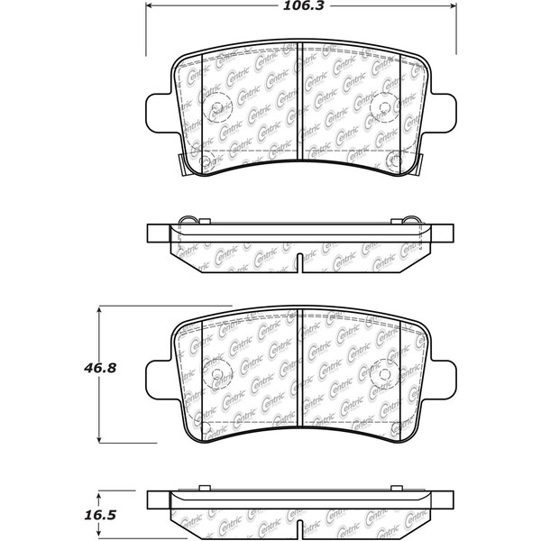 Centric Parts Disc Brake Pad Set, 105.14301 105.14301 - main