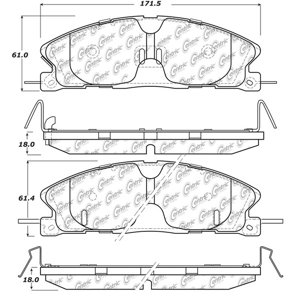 Centric Parts Disc Brake Pad Set, 105.16111 105.16111 - main