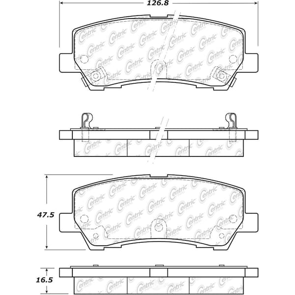 Centric Parts Disc Brake Pad Set 2015-2017 Ford Mustang, 105.17930 105.17930 - main